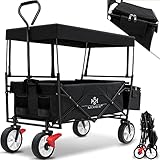 KESSER® Bollerwagen faltbar mit Dach Handwagen...