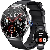 OUKITEL Smartwatch für Damen und Herren, 1,43 Zoll AMOLED Smartwatch mit Anrufannahme Bluetooth, 100+ Sport Fitness Kompass Schrittzähler Schlafmonitor IP68 wasserdicht Android iOS