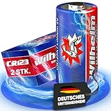 Wilhelm CR123A PRO Lithium Batterien 2er Pack (3V), Nicht wiederaufladbar, Hochleistungs-Batterien für Taschenlampen, Kameras, Alarmanlagen