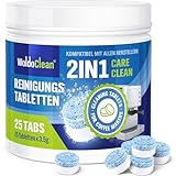 WoldoClean 2-Phasen Reinigungstabletten für Kaffeevollautomaten - 25 Stück, kompatibel mit automatischen Reinigungsprogrammen