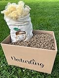 naturling Schafwollpellets Natur 3,5kg mit 250g Schafwolle - organischer Langzeitdünger Bio Kombipaket (3.75, Kilogramm)