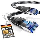 CSL - 10m Netzwerkkabel CAT 8 - LAN Kabel Patchkabel -...