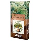 Green Home Zitruserde 72L - Erde für Zitruspflanzen & Mediterrane Pflanzen | Citrus Erde mit Langzeitdünger | Perlite, Kokosfasern & Rindenhumus | Für Garten, Kübel & Hochbeet, pH 5,8