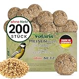 Eggersmann volaris 200 Stück Meisenknödel ohne Netz18 kg MEISENkugel | Körnerkugel für Wildvögel | Nährstoffreiches Ganzjahresfutter für alle Vogelarten | Vogelknödel