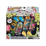 Hot Wheels Von Tony Hawk inspiriertes Hot Wheels Skate Neon Bones Fingerboard und Skateboard-Schuhe,die in Zusammenarbeit mit Tony Hawk entwickelt wurden, HPG23, HPG23