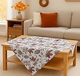 KAMACA Herbstliche Tischdecke 85x85 cm quadratisch hochwertige Tischwäsche mit Blätter pflegeleicht, strapazierfähig, maschinenwaschbar dekorative Herbst-Tischdeko (Herbstblätter)
