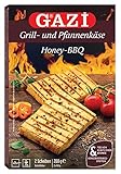 Gazi Grill- und Pfannenkäse Honey-BBQ - 7x 200g - Pfanne Grill Grillkäse Ofen Ofenkäse Backkäse 45% Fett i. Tr. Schnittkäse Käse mikrobielles Lab Halal vegetarisch glutenfrei