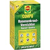 COMPO Rasenunkraut-Vernichter Banvel Quattro (Nachfolger Banvel M), Unkrautvernichter für schwer bekämpfbares Unkraut, Konzentrat, 400 ml (400 m²)