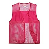 Beokeuioe Weste Unisex Arbeitsweste Mesh Sicherheitsweste Warnweste Warnschutz Warnweste Anglerweste Reitweste Fotografieweste Reporterwesten Atmungsaktiv Funktionsweste Waistcoat