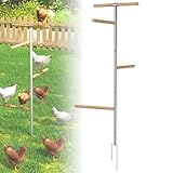 HENGMEI Hühnerständer Große Sitzstange für Hühner Hühnerstock Hühner Kletterturm Hühnerleiter für Lauf Hühnerstange Schaukelspielzeug für Hinterhofgeflügel Vogelständer, 120x40cm