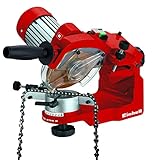 Einhell GC-CS 235 E Sägekettenschärfgerät (235 W, 3.000 1/min, Kettenspannvorr., Schleifscheibe, Beleuchtung, schwenkb. Schleifkopf, Tiefenbegrenzung), Rot