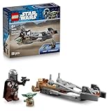 LEGO Star Wars Der Mandalorianer und Grogu auf ihrem Speeder Bike - Set mit Fahrzeug und 2 Star Wars Figuren für Actionabenteuer - Geschenk für Kinder ab 6 Jahren - 75436