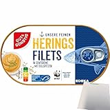 Gut&Günstig Heringsfilets in Senfcreme mit Dillspitzen (200g Packung) + usy Block