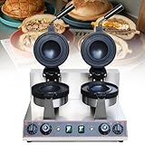 Gewerbliche elektrische Burger-Waffeleisen,Burger-Maschine,antihaftbeschichtete Burgerpresse,Brot-Donut-Heizgerät für Partys zu Hause,110V