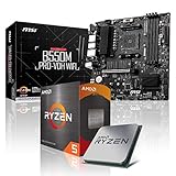 Memory PC Aufrüst-Kit Bundle Ryzen 7 5700X 8X 4.6 GHz Prozessor, 32 GB DDR4, B550M Pro-VDH WiFi Mainboard (Komplett fertig zusammengebaut inkl. Bios Update und Funktionskontrolle)