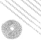 Volumoon Edelstahlkette Starke, 8 meter 1.2mm Kette Edelstahl 304 Hochbelastbare Geschweißte Kettenglieder zum Aufhängen von Zäunen, Stahlkette Schwenkkette Kette aus Stahl, Maximale Belastung 10KG