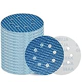 80Stk 125mm Klett Schleifpapier, Exzenter Schleifscheiben, 8-Loch Korn 60-400 Diamant-Form Schleifpads, Schleifmittel Resistent gegen Zusetzen für Exzenterschleifer Schleifmaschine Poliermaschine