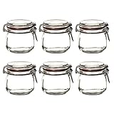BigDean 6er Set Drahtbügelgläser 600ml - Einmachgläser...