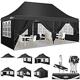 COBIZI Faltpavillon 3X6m Wasserdicht Stabil Pavillon 3x6m, Partyzelt Faltbar Anti-UV mit 6 Seitenwänden, Gartenpavillon für Hochzeiten, Freien, Garten, Party