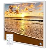 Hocosyme Infrarotheizung Bild 360W, 1-3 Min auf Betriebstemperatur bis 120 Grad - Kann an der Wandmontage, Deckenmontage - Geeignet für Schlafzimmer, Büro, Badezimmer- mit Touch Thermostat - Strand