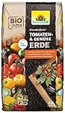 Neudorff NeudoHum Tomaten- & GemüseErde – Torffreie Bio-Erde mit Extra-Kalium für aromatisches Gemüse im Hochbeet und Kübel, vorgedüngt, 40 Liter