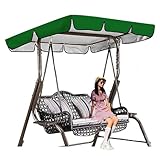 SEXIPLEXIX 600D Hochwertiges,Silberbeschichtetes Oxford-Gewebe für Hollywoodschaukel Dachbezug Winddicht,Robust und Reißfest Garden Swing Cover,green-164 * 114 * 15cm