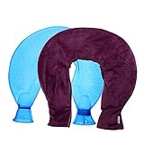 DEARMAMY Nacken Füllbarer Heißwassersack mit Silikonhals und Plüschbezug für Reisen und und Warm