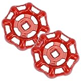 2 Stück Metall Wasserrohr Ventil 6 x 6 mm Ventil Handrad Kugelhahn Ventil Eisen Kugelhahn Ventil Wasserhahn Griff Ventil Rot Ventil Absperrventil Ersatz Handrad