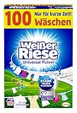 Weißer Riese Universal Pulver umweltfreundliches Waschmittel mit sommerlichem Duft, 1er Pack Großpackung Waschpulver (1 x 100 Waschladungen)