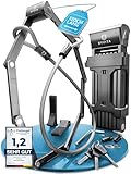 Faltschloss Fahrrad 120cm inkl. Kabelschloss - Fahrradschloss Faltschloss mit Halterung & Zubehör - Fahrradschloss hohe Sicherheit - Ideal als E-Bike Schloss & E-Scooter Schloss - Bike Lock - BYVITA