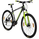 Galano Mountainbike 29 Zoll Hardtail MTB Fahrrad Ravan 24 Gänge Bike 3 Farben (schwarz/grün, 48 cm)