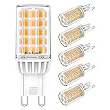 Eco.Luma G9 LED Dimmbar Lampen 6W, Warmweiß 2700K Glühbirnen Ersatz für 50W 60W Halogenlampen, Standard G9 Sockel Birne Kein Flackern, AC220-240V, 360° Abstrahlwinkel LED Leuchtmittel, 5er Pack