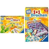 Ravensburger 24955 - Wort für Wort - Spielen und Lernen für Kinder & 24976-1x1 Drachen - Lernspiel für Kinder, Rechenspiel