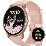 Parsonver Smartwatch Damen Rund mit Telefonfunktion, Leichte Fitnessuhr Damen mit Schrittzähler, 100+ Sportmodi, IP68 Wasserdicht, Sportuhr Damen mit Herzfrequenz Schlafmonitor, SpO2, Roségold, SPROD1
