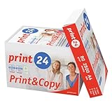 print24 Druckerpapier Kopierpapier 2500 Blatt 5 x 500 A4 80g Premium Weiß Testsieger PEFC