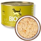 BIOPUR Bio-Hundefutter „Huhn, Reis & Karotten“ – 400 g Dose, glutenfrei & fettarm, Alleinfuttermittel in 100% Bio-Lebensmittelqualität