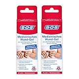 SOS Medizinisches Wund-Gel, zur Befeuchtung akuter Wunden für eine beschleunigte Wundheilung, Wundversorgung mit reduzierter Infektionsgefahr schmerzlindernder und abschwellender Wirkung, 2 x 30g Tube