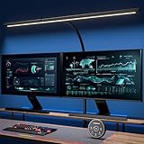 EYOCEAN Schreibtischlampe LED mit Gestensteuerung & Fernbedienung, 24W 80CM Klemmbare Dimmbare Monitor Lampe, Tageslichtlampe für Arbeiter in Büro Leser Architekenden Schneider