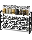 VEVOR abnehmbares Gewürzregal 4-stöckiger Gewürzhalter Organizer, stapelbarer Gewürzständer (401 x 116 x 271 mm), Küchenaufbewahrung für Arbeitsplatte, Küchen-Vorratsschrank, Speisekammer Schwarz