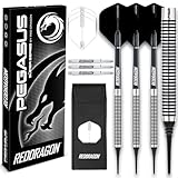 RED DRAGON Pegasus Tungsten Soft Dartpfeile - 18 Gramm: Schwarze Schäfte, Schwarze Flüge und Darttasche