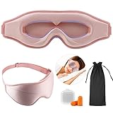 Schlafmaske Frauen 3D Schlafbrille bequem Augenmaske Rosa, kein Druck auf Augen, wiegt nur 35 g, atmungsaktive Kinder weich Augenklappe Damen Sleep Eye Mask