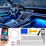 YAOBLUESEA Auto Innenbeleuchtung LED Strip 6,5M Beleuchtung Innenraum Neonlicht, 12V RGB Wasserdicht Atmosphärenlicht mit APP Steuerbare Ambientebeleuchtung Musik und Fußraumbeleuchtung Deko
