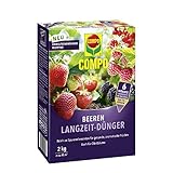 COMPO Beeren Langzeit-Dünger für Beeren, Obst und Feingemüse, Umweltschonendere Rezeptur, 6 Monate Langzeitwirkung, 2 kg, 45 m², Berrendünger