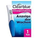 Clearblue Schwangerschaftstest Frühtest digital, Pregnancy Test, 1x Frühschwangerschaftstest / Schwangerschaftsfrühtest mit Wochenbestimmung, Schwangerschaft bestimmen, 25 mIU/ml