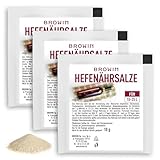 Browin Hefenährsalz 3er Bundle je 10g – für Weinhefe & Reinzuchthefe - Universell Wein Hefe für Weißwein, Rotwein & Obstwein selber Machen - Hefenaehrsalz für Weinherstellung & Portwein