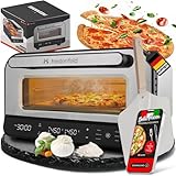 Heidenfeld Pizzaofen | 1850 Watt bis 450°C - Backofen inkl. Pizzastein & Pizzaschieber - Pizzaofen elektrisch - Pizza Ofen - Elektrischer Pizzabackofen - Pizza Maker - Pizzamaker - Steinofen