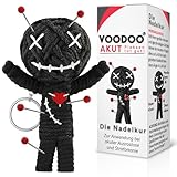 GLÜCKSGUT® Voodoo Puppe mit Nadeln | Geschenkbox &...