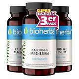Calcium & Magnesium Kapseln – 300 Stück in Citrat-Form von BIOHERBA PZN 19642333