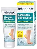 tetesept Schrunden-Salbe Repair+ – Fußcreme mit Hydro-Lipid Komplex, Dexpanthenol + Sheabutter – Fußsalbe zur effektiven Reduktion rissiger Haut – 1 x 60 ml