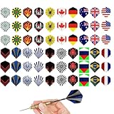 Standard-Dart-Flights – Kit für Dartpfeile – Flights für Dartpfeile mit weicher Spitze und Dartpfeile mit Stahlspitze, Ersatz-Flügel, perfekt für Dartpfeile